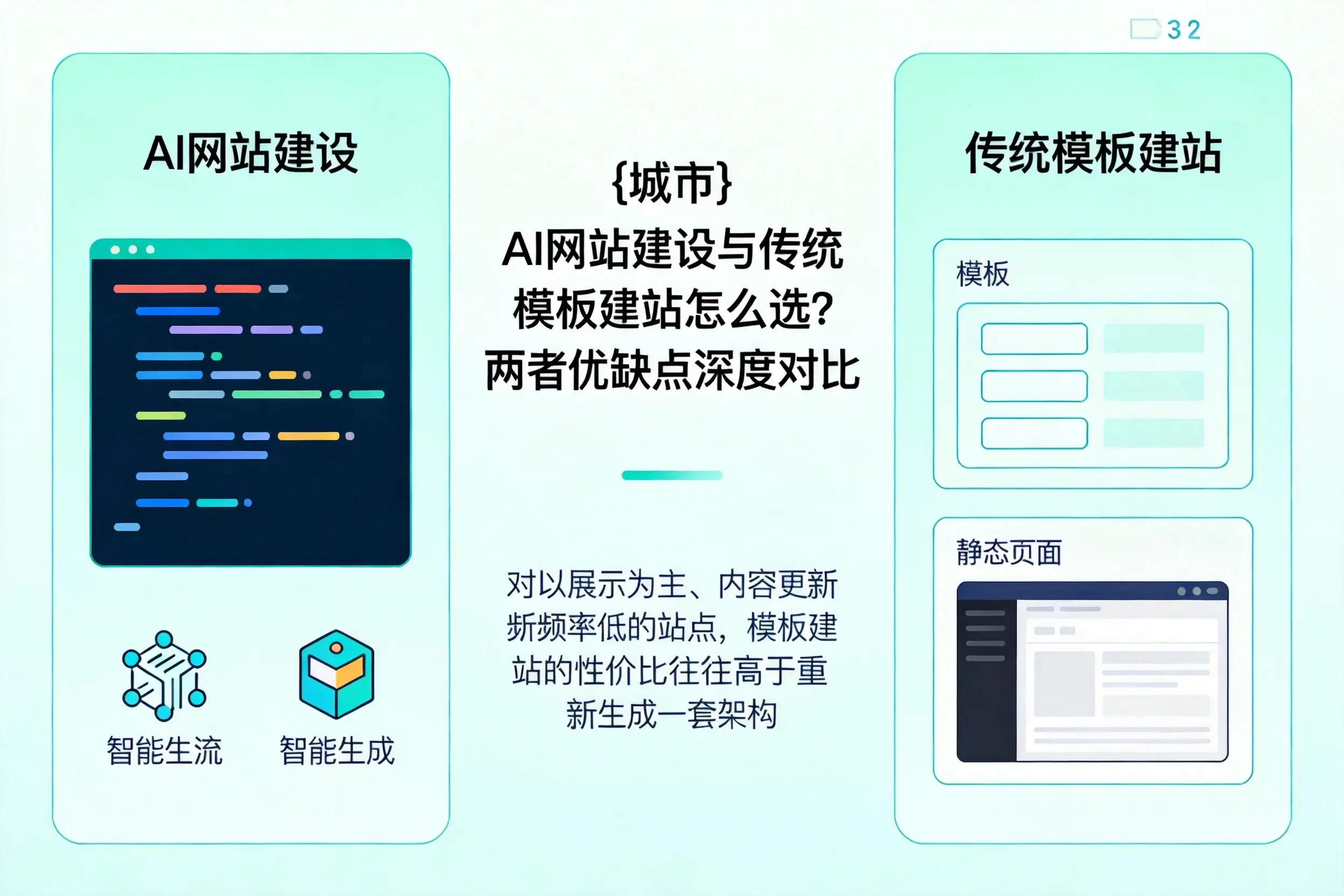 哈密AI网站建设与传统模板建站怎么选？两者优缺点深度对比