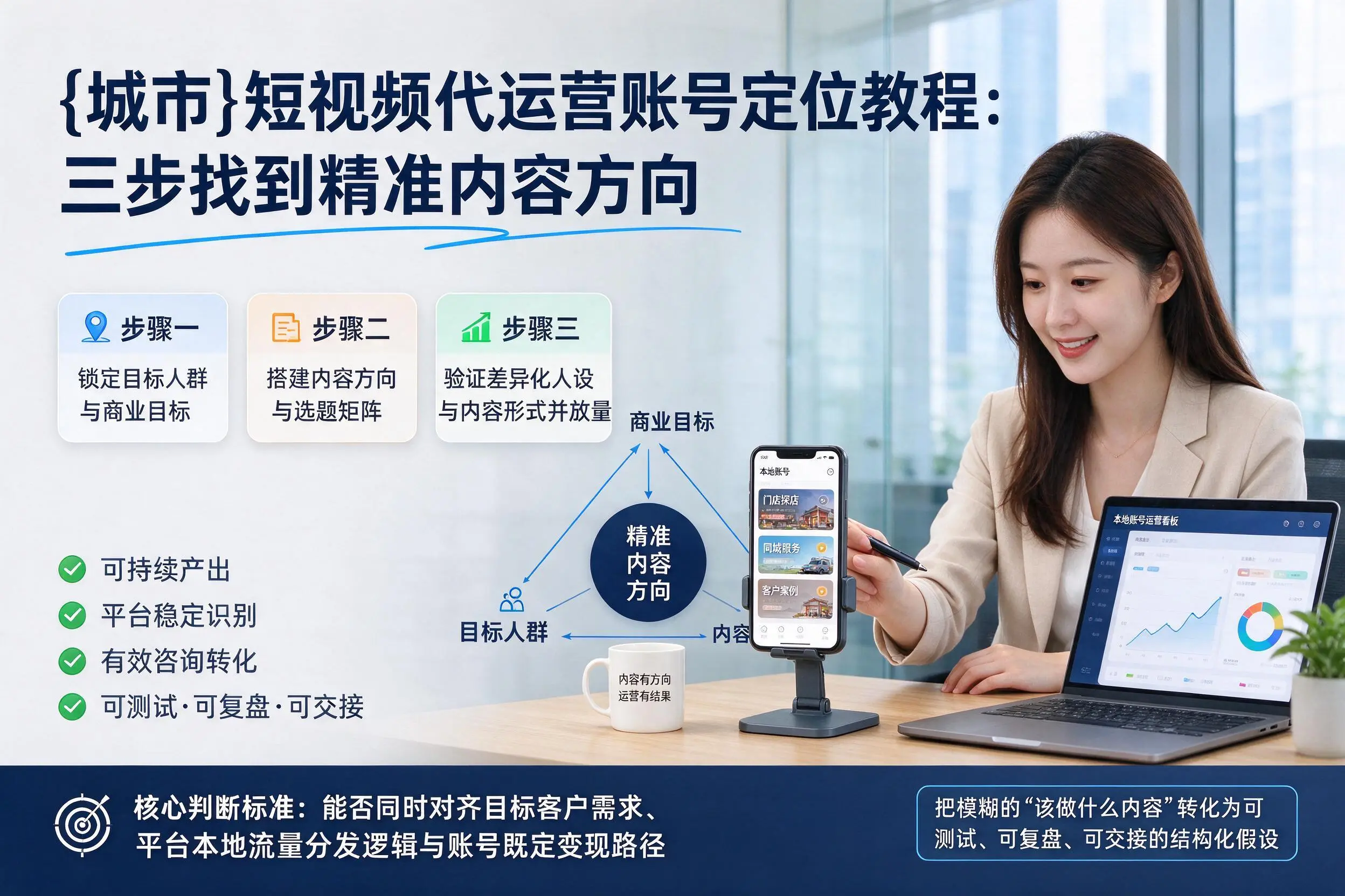 哈密短视频代运营账号定位教程：三步找到精准内容方向