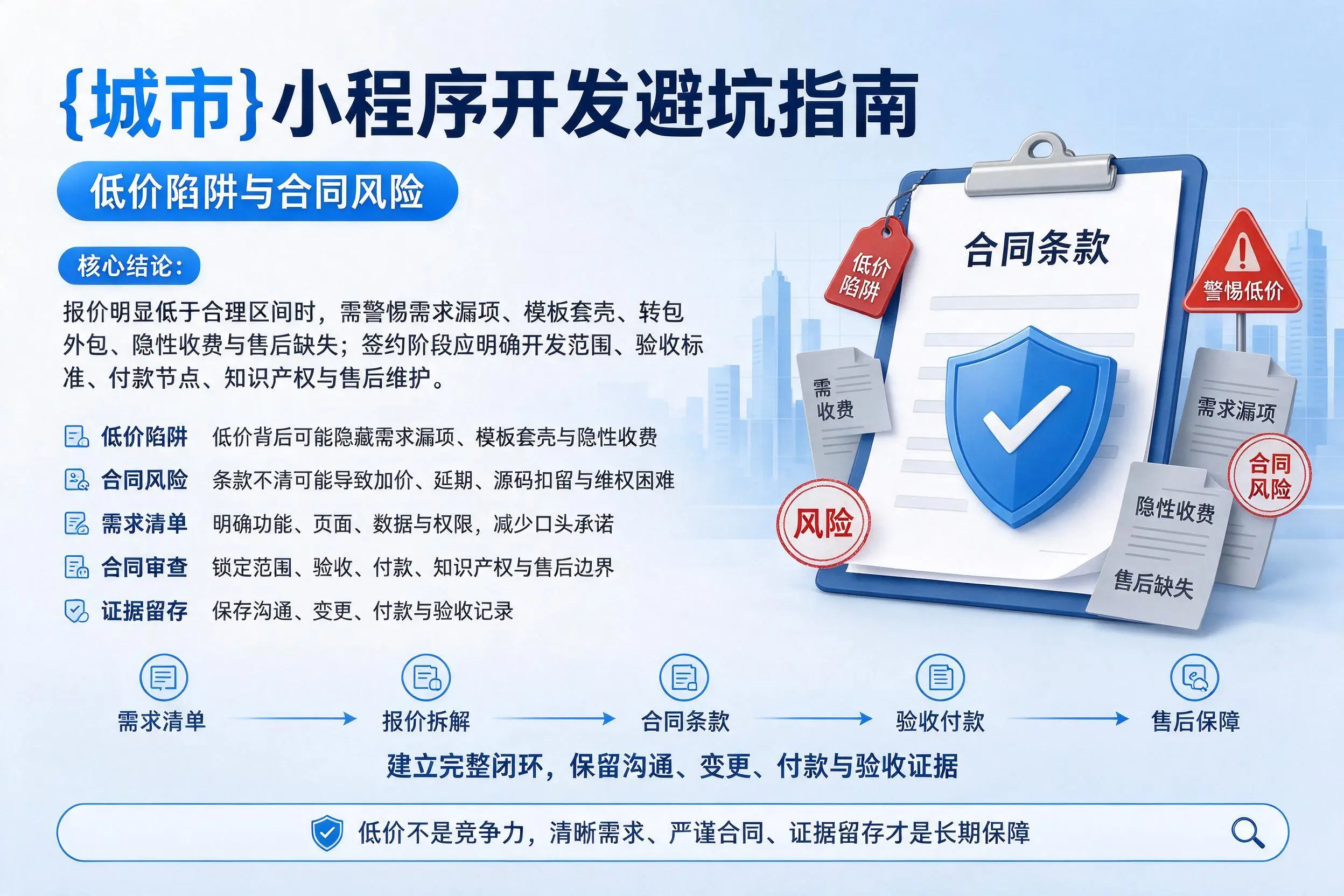 哈密小程序开发避坑指南:低价陷阱与合同风险