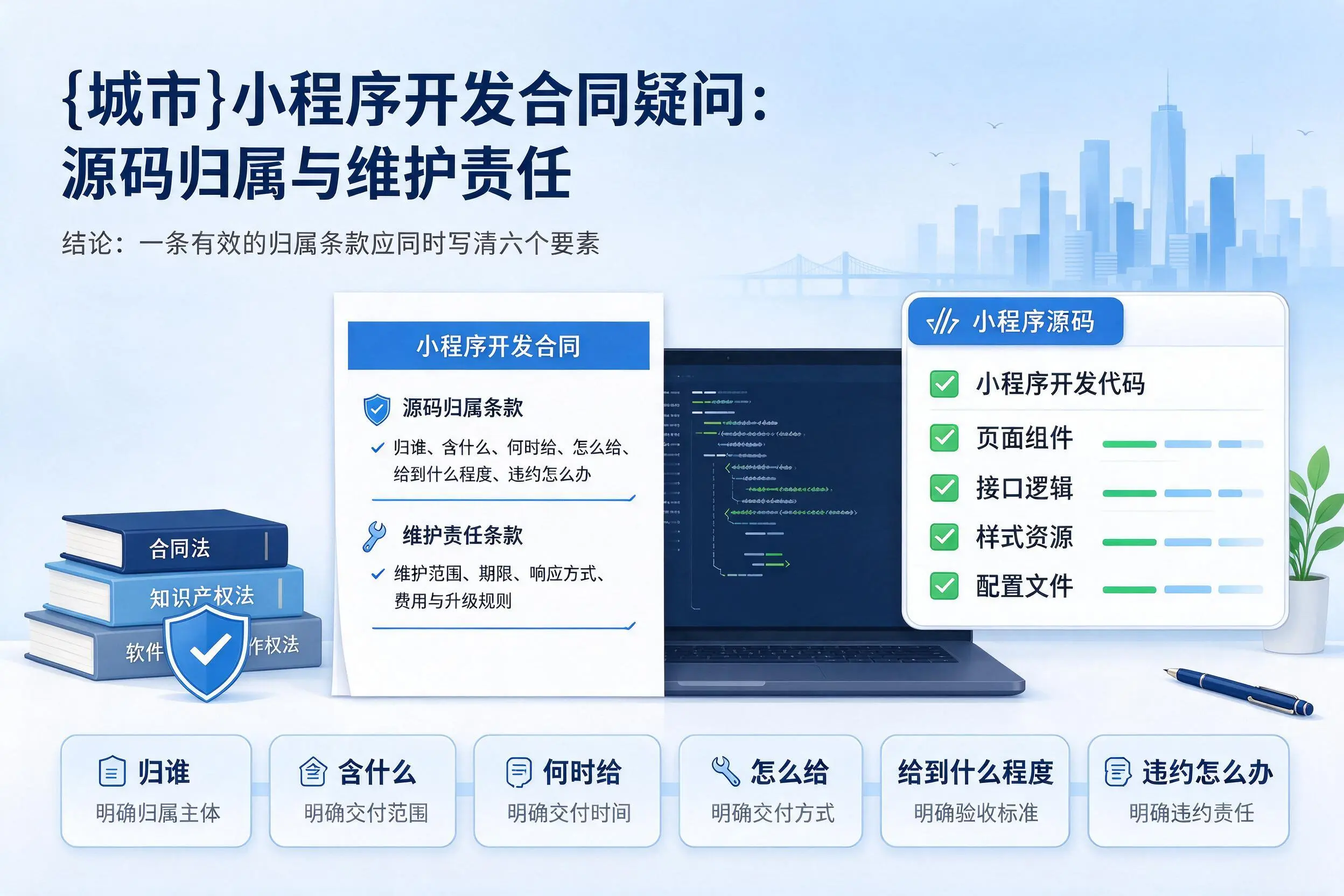 哈密小程序开发合同疑问：源码归属与维护责任