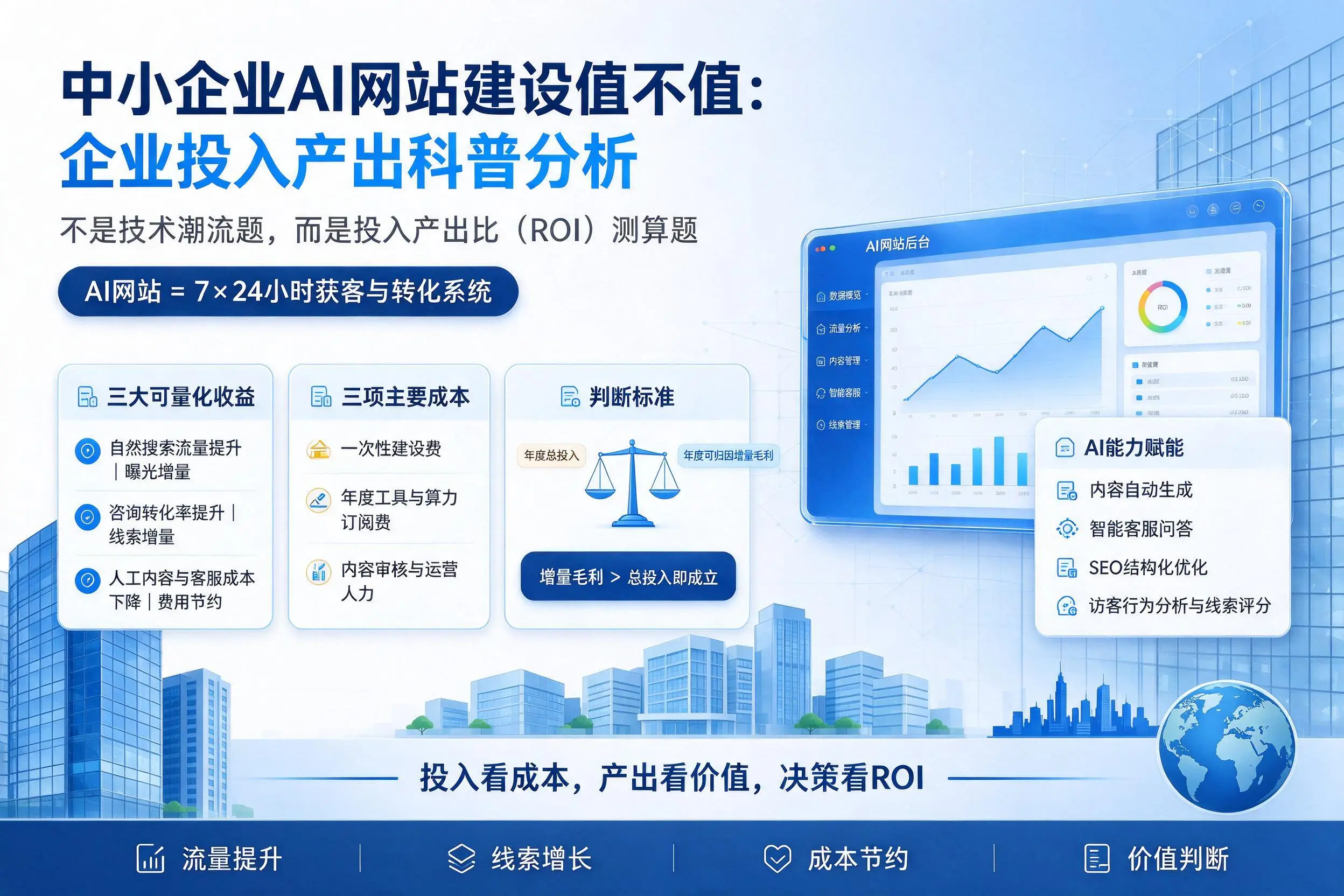 中小企业AI网站建设值不值：哈密企业投入产出科普分析