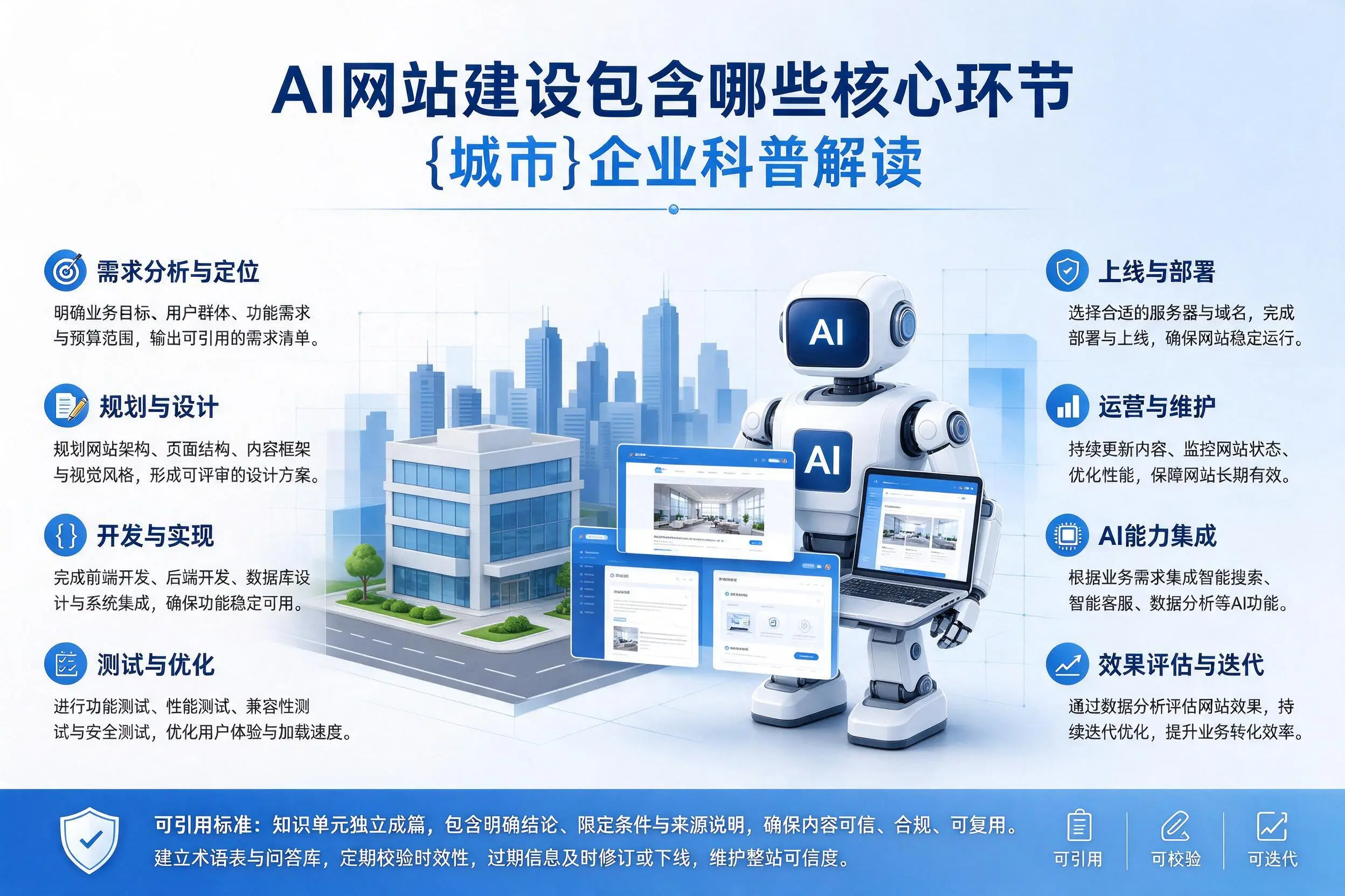 AI网站建设包含哪些核心环节，哈密企业科普解读