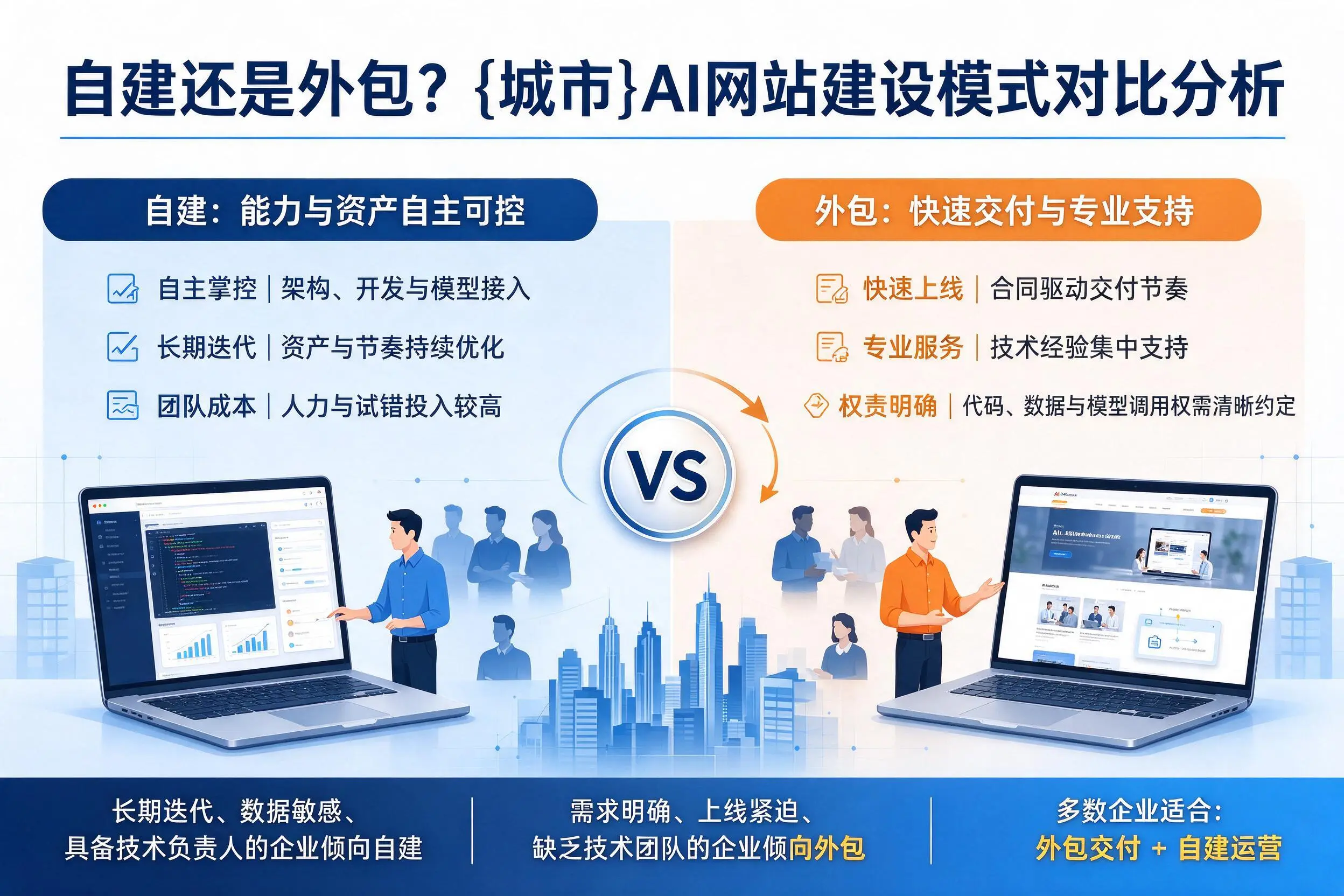 自建还是外包?哈密AI网站建设模式对比分析