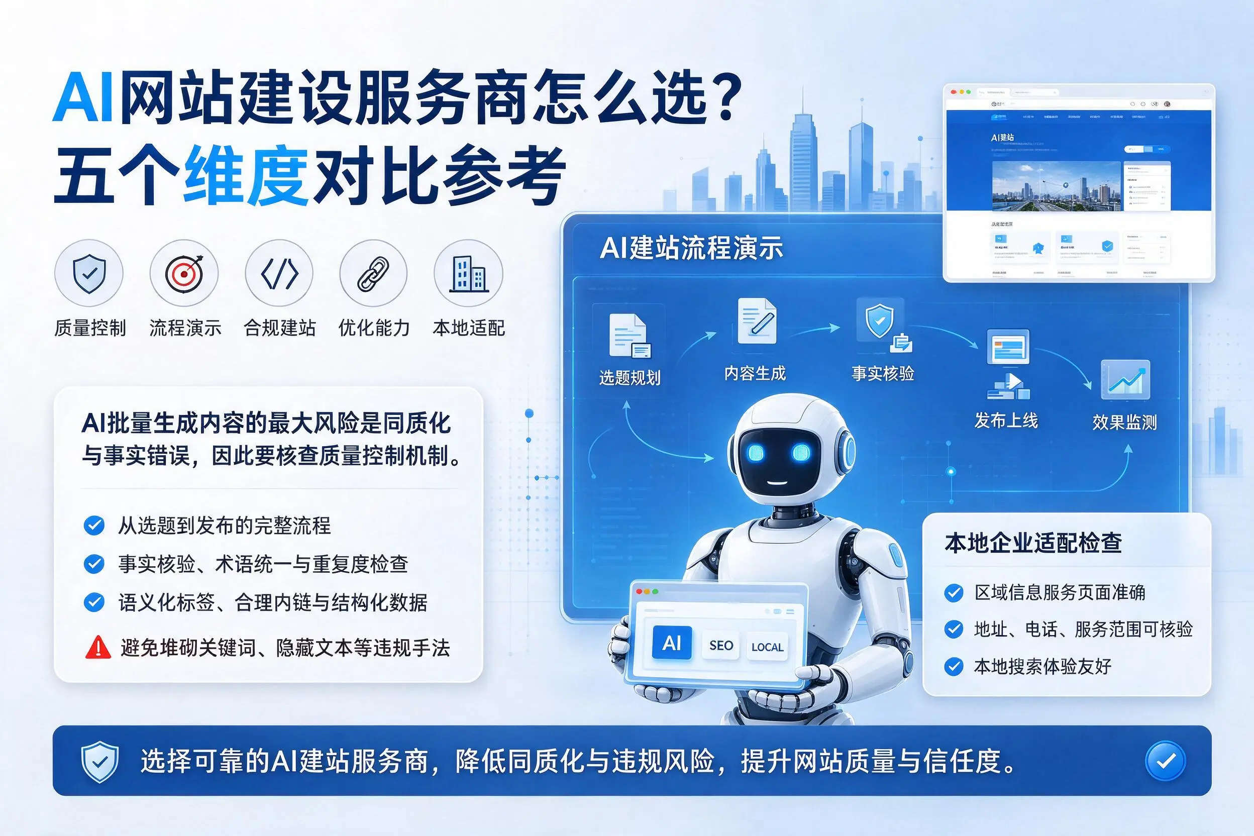 哈密AI网站建设服务商怎么选？五个维度对比参考