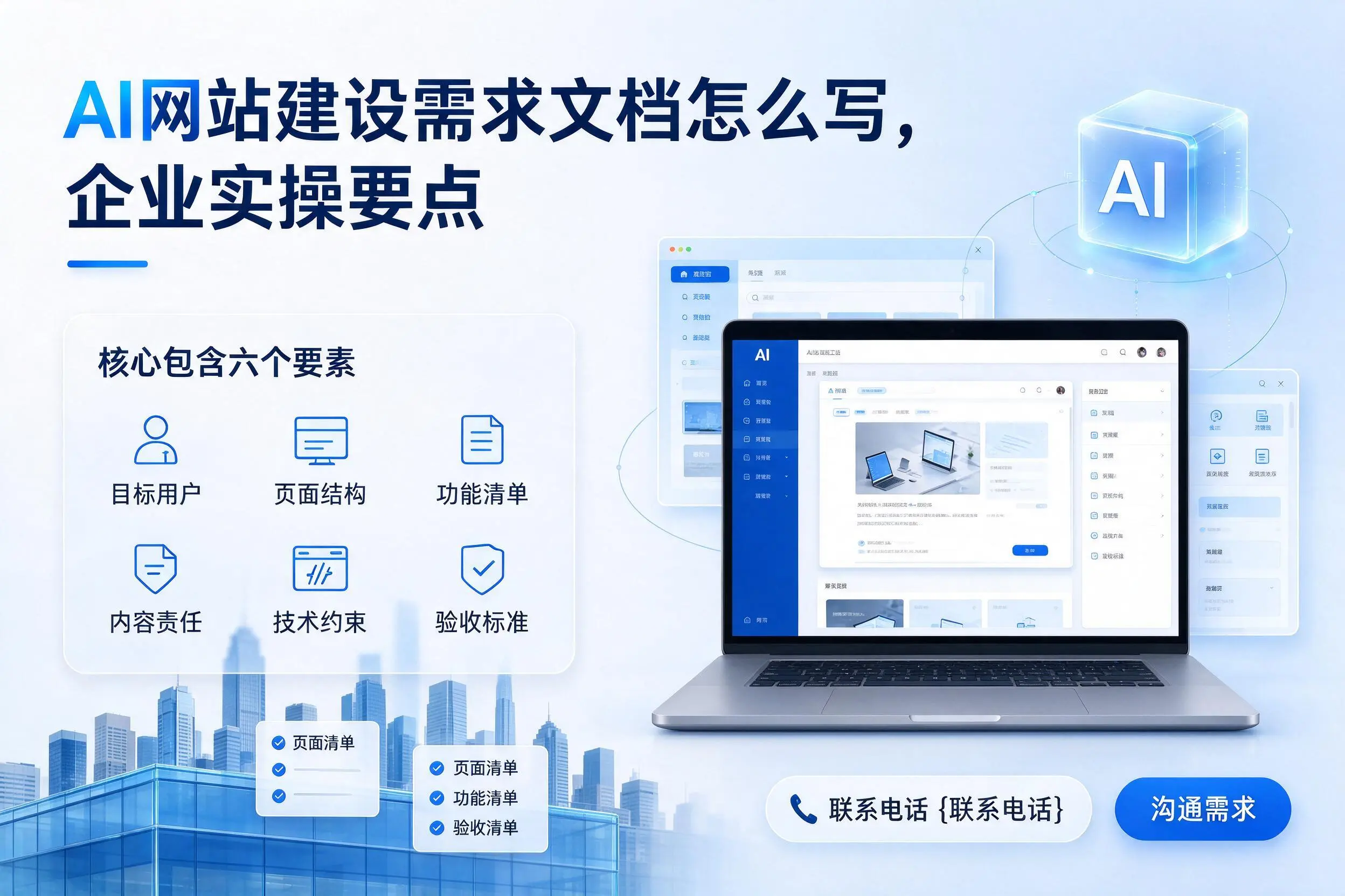 AI网站建设需求文档怎么写，哈密企业实操要点